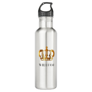 Elegant Royal Gold Crown Name 710 Ml Water Bottle