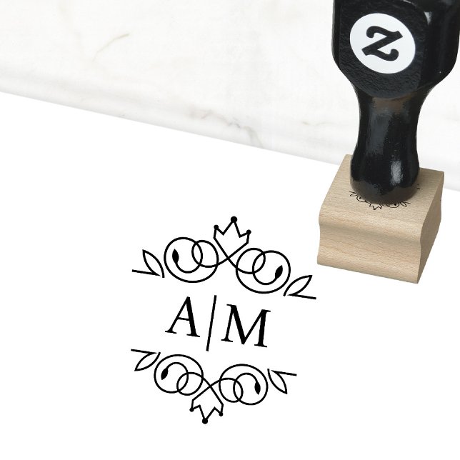 Elegant, royal, monogram rubber stamp (Creator Uploaded)