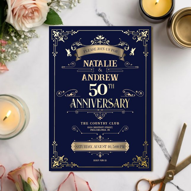 Elegant Royal Navy Gold Glamourous Glitter Foil (Creator Uploaded)