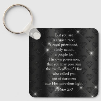 Elegant Royal Priesthood Bible Verse  Key Ring