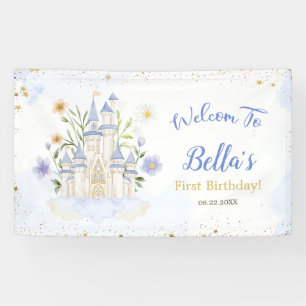 Elegant Royal Princess Castle Birthday Party  Banner
