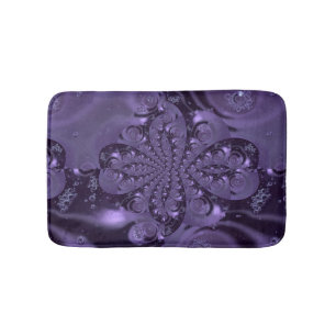 Elegant Royal Purple Liquid Sparkle Bath Mat