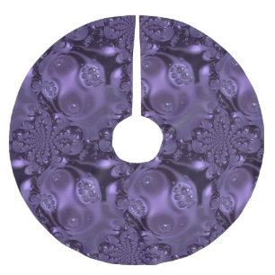 Elegant Royal Purple Liquid Sparkle Brushed Polyester Tree Skirt