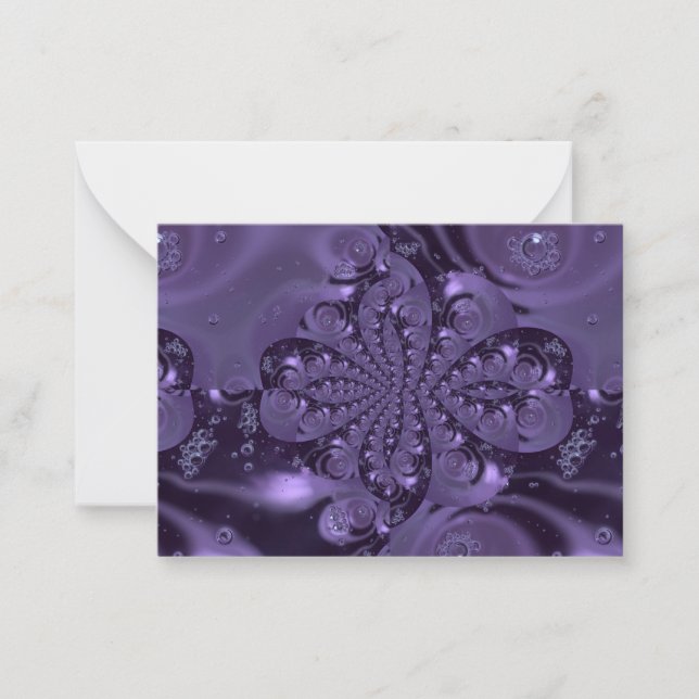 Elegant Royal Purple Liquid Sparkle Card (Front)