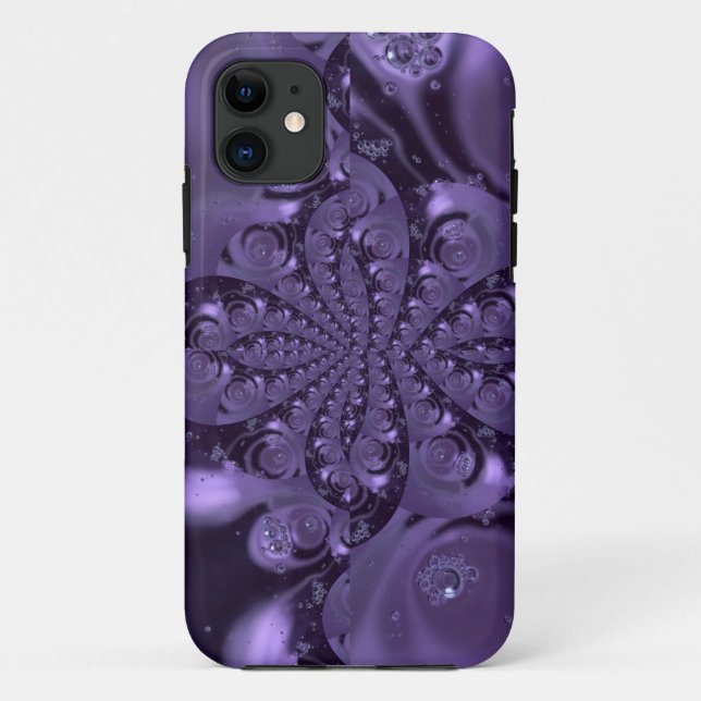 Elegant Royal Purple Liquid Sparkle Case-Mate iPhone Case (Back)