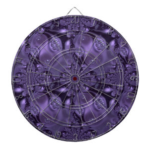 Elegant Royal Purple Liquid Sparkle Dartboard