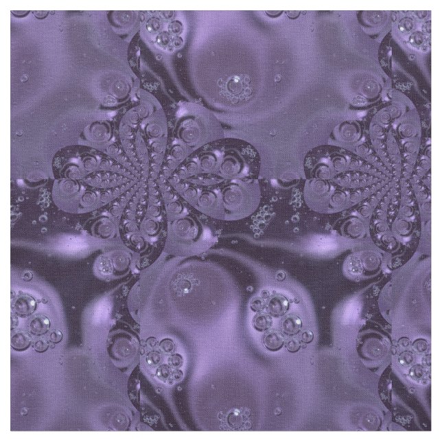 Elegant Royal Purple Liquid Sparkle Fabric (Close Up)