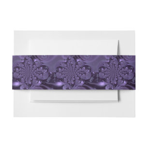 Elegant Royal Purple Liquid Sparkle Invitation Belly Band