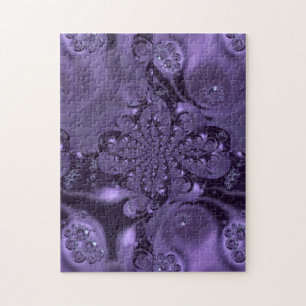 Elegant Royal Purple Liquid Sparkle Jigsaw Puzzle