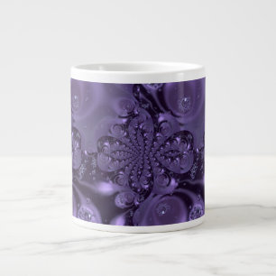 Elegant Royal Purple Liquid Sparkle Large Coffee Mug