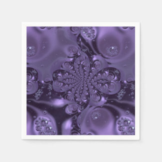 Elegant Royal Purple Liquid Sparkle Napkin