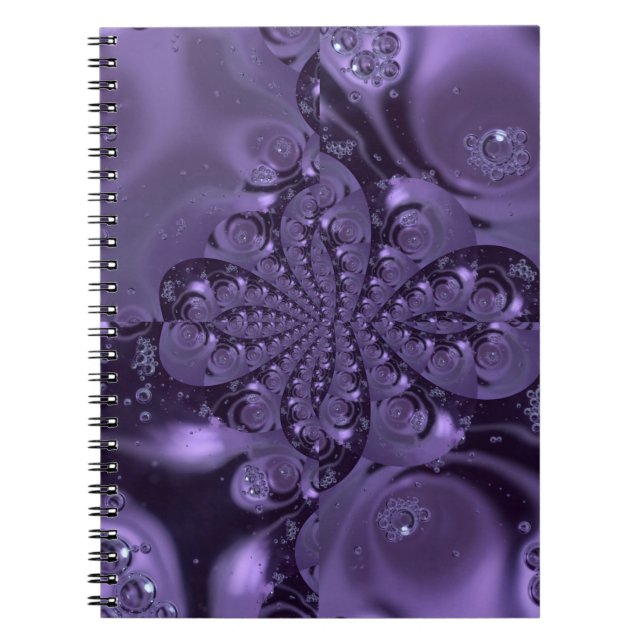 Elegant Royal Purple Liquid Sparkle Notebook (Front)