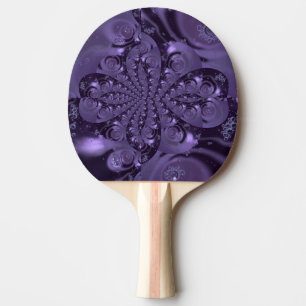 Elegant Royal Purple Liquid Sparkle Ping Pong Paddle