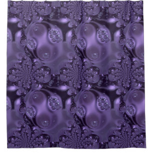 Elegant Royal Purple Liquid Sparkle Shower Curtain