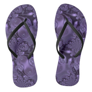 Elegant Royal Purple Liquid Sparkle Thongs