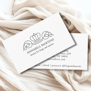 Elegant, royal, salon business card
