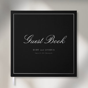Elegant Royal Scripted Font Wedding Guest Book