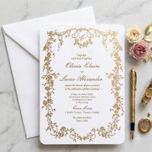 Elegant Royal White and Gold Floral Wedding