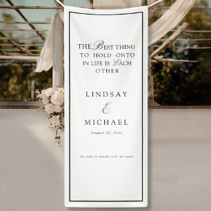 Elegant Royal White & Black Wedding Banner