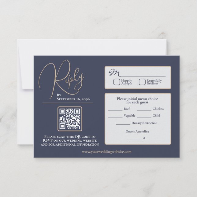 Elegant RSVP Card (Front)