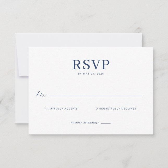 Elegant RSVP Card Design (Front)