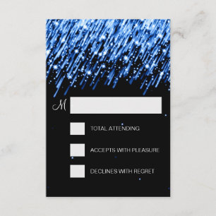 Elegant RSVP Falling Stars Blue