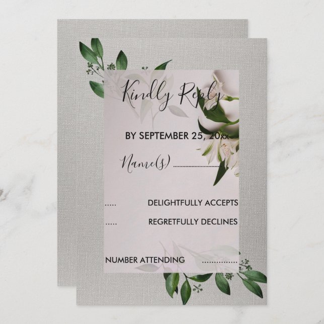 Elegant  RSVP Invitation (Front/Back)
