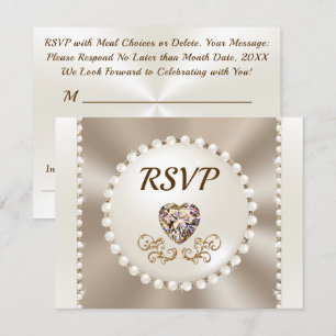 Elegant, RSVP Menu Cards, or Delete Meal Choices Invitation