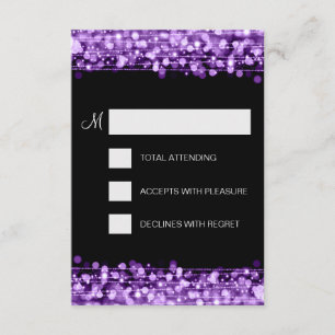 Elegant RSVP Party Sparkles Purple