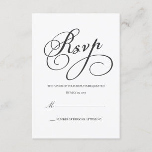 Elegant RSVP   Response Card