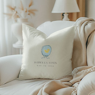 Elegant Rubber Ducky Ribbon Baby Cushion