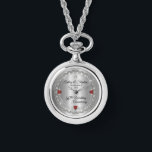 Elegant Ruby | Diamonds 40th Wedding Anniversary Watch<br><div class="desc">Opulent elegance frames this 40th wedding anniversary design in a unique scalloped diamond design with centre teardrop diamond with heart-shaped ruby accents and faux added sparkles on a silver-tone gradient. Please note that all embellishments are printed and are only made to appear as real as possible in a flat, printed...</div>
