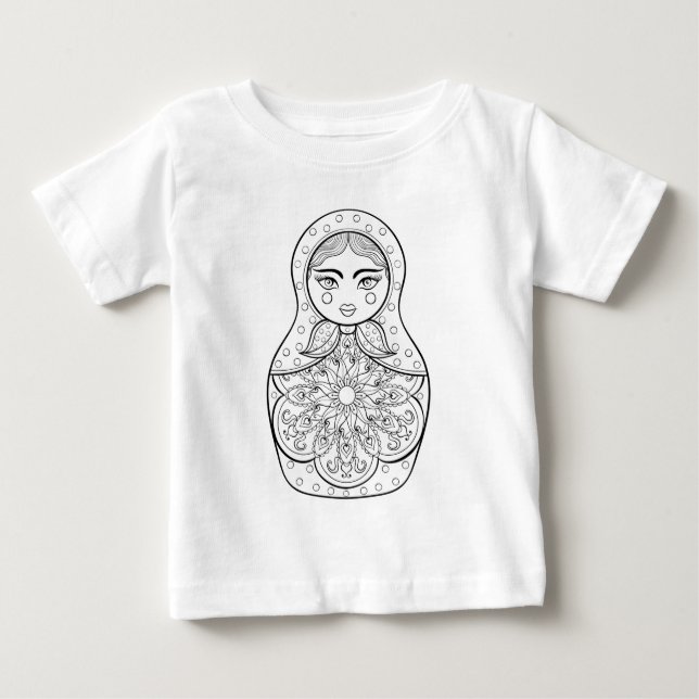 Elegant Russian Doll Baby T-Shirt (Front)
