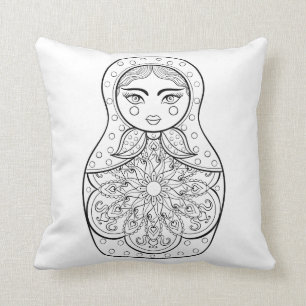 Elegant Russian Doll Cushion
