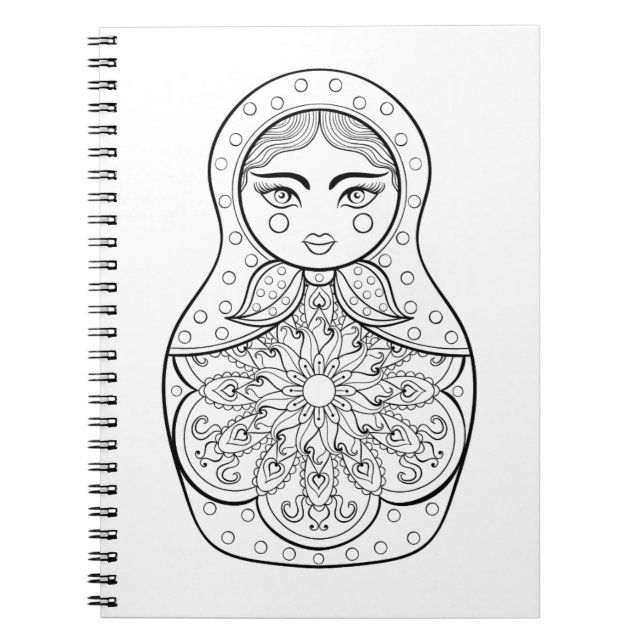Elegant Russian Doll Notebook (Front)