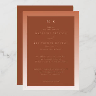 Elegant Rust Gradient Invitation