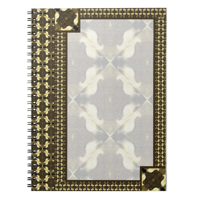Elegant Rustic Abstract Pattern Notebook (Front)