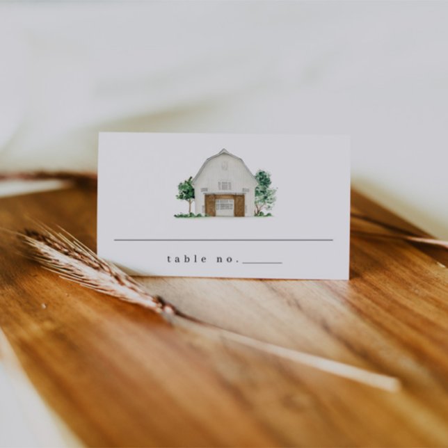 Elegant Rustic Barn Wedding Place Cards (Creator Uploaded)