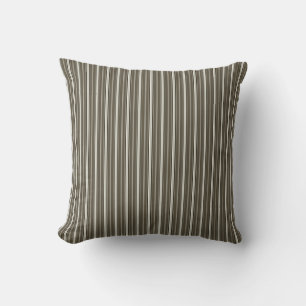 Elegant Rustic Beige French Ticking Stripe  Cushion