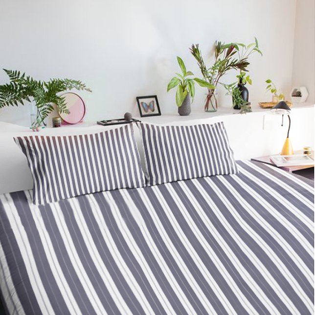 Elegant Rustic Blue French Ticking Stripe  Pillowcase (Creator Uploaded)