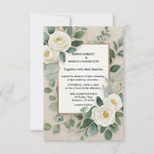 Elegant Rustic Boho Floral  Save The Date