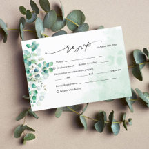 Elegant Rustic Botanical Eucalyptus Leaves