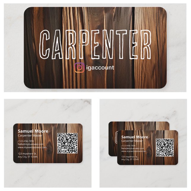 Elegant Rustic Carpenter Business Card (Elegant Rustic Carpenter Business Card
)