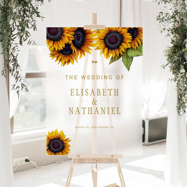 Elegant rustic chic wedding frosted welcome sign (Creator Uploaded)