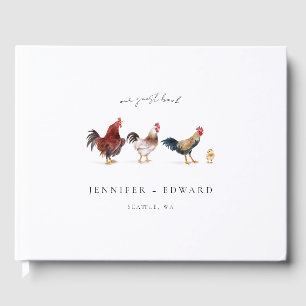 Elegant Rustic Chicken Wedding Guest Book