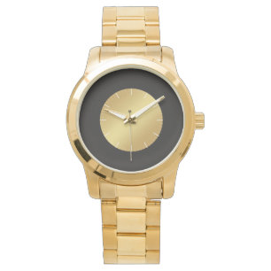 Elegant Rustic  Classic Gold Teal Men's  Watch