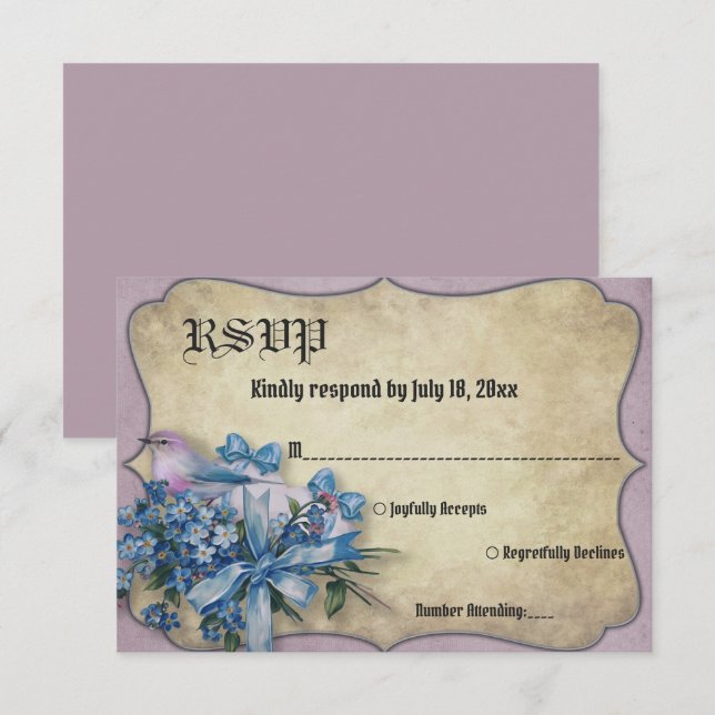 Elegant Rustic Eucalyptus Classic Floral Wedding RSVP Card (Front/Back)
