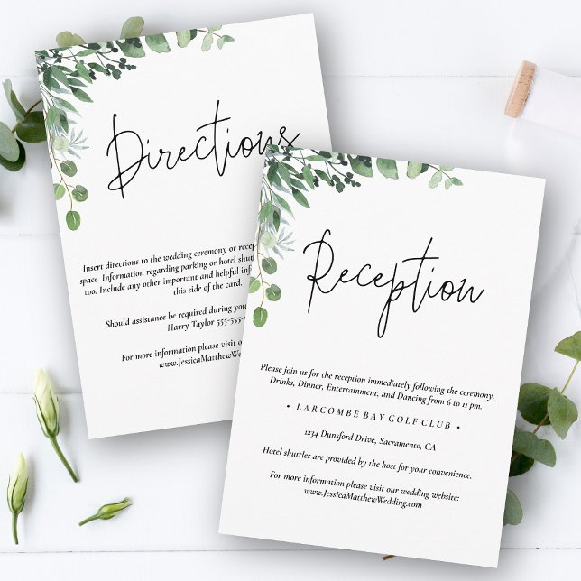 Elegant Rustic Eucalyptus  Enclosure Card (Rustic Eucalyptus Enclosure Card)