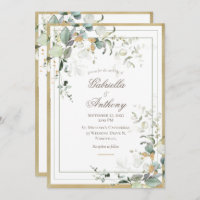 Elegant Rustic Eucalyptus Greenery Gold Wedding 