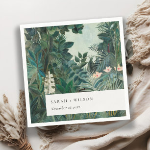 Elegant Rustic Exotic Tropical Rainforest Wedding Napkin